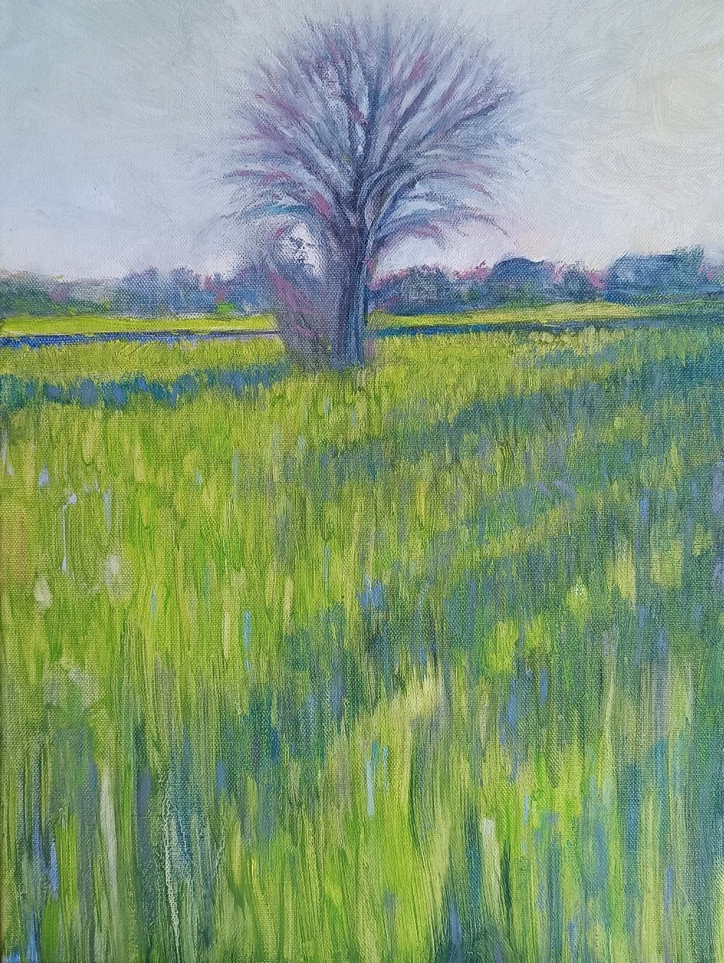 Campo di grano con albero