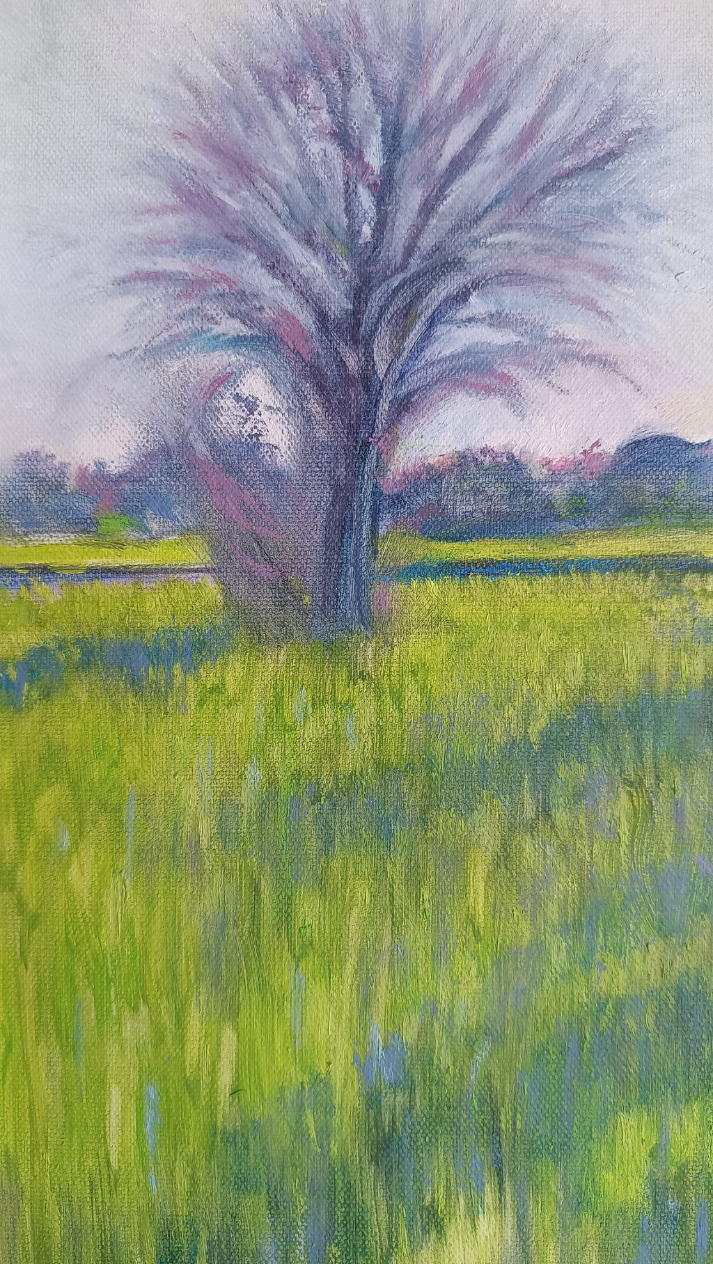 Campo di grano con albero