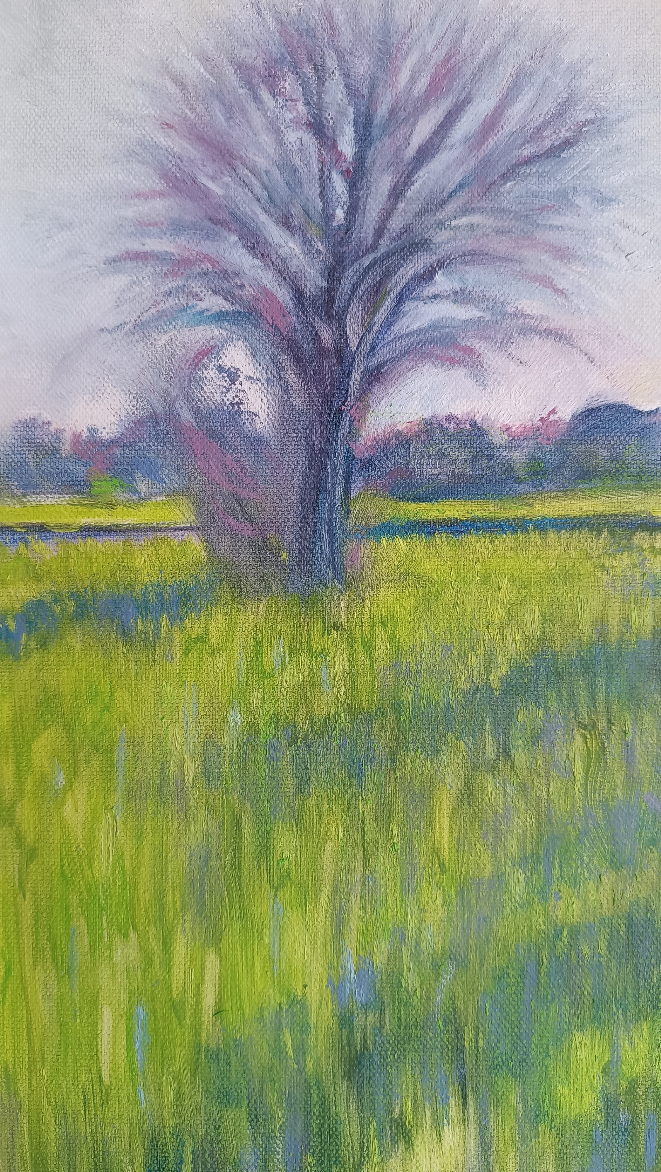 Campo di grano con albero